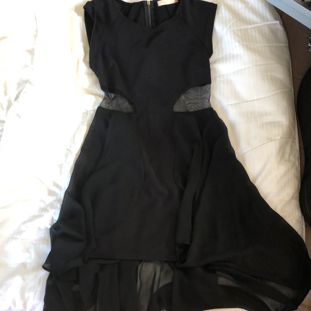 mini dress with flow skirting